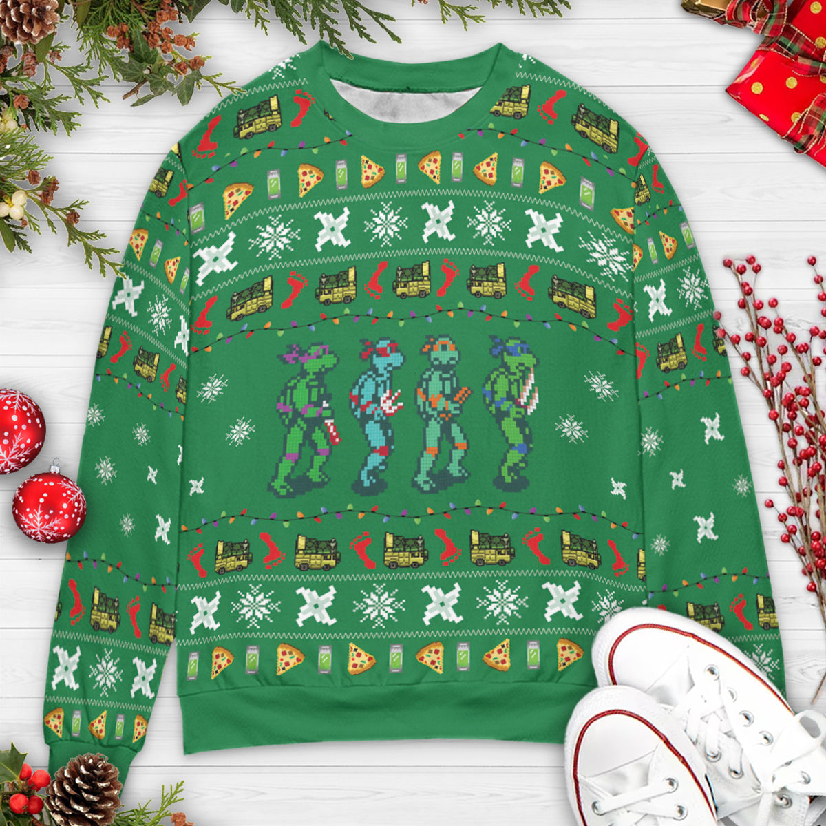 A Turtle Xmas Ugly Christmas Sweatshirt