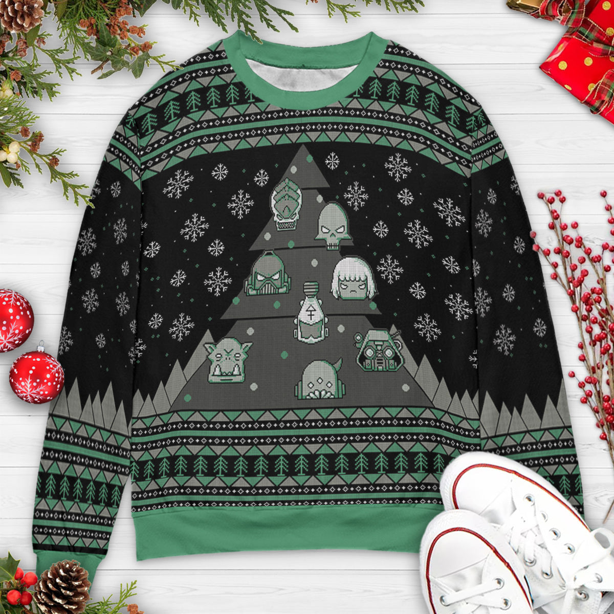 40K Christmas Tree Ugly Christmas Sweatshirt
