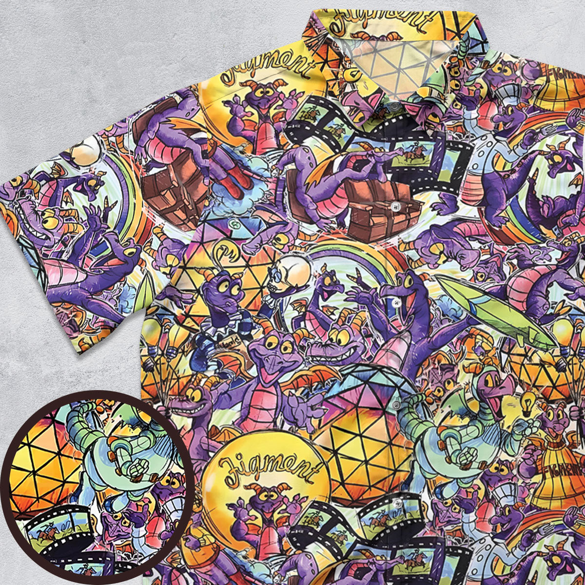 The Cute Dragon Figment Button Down Shirt