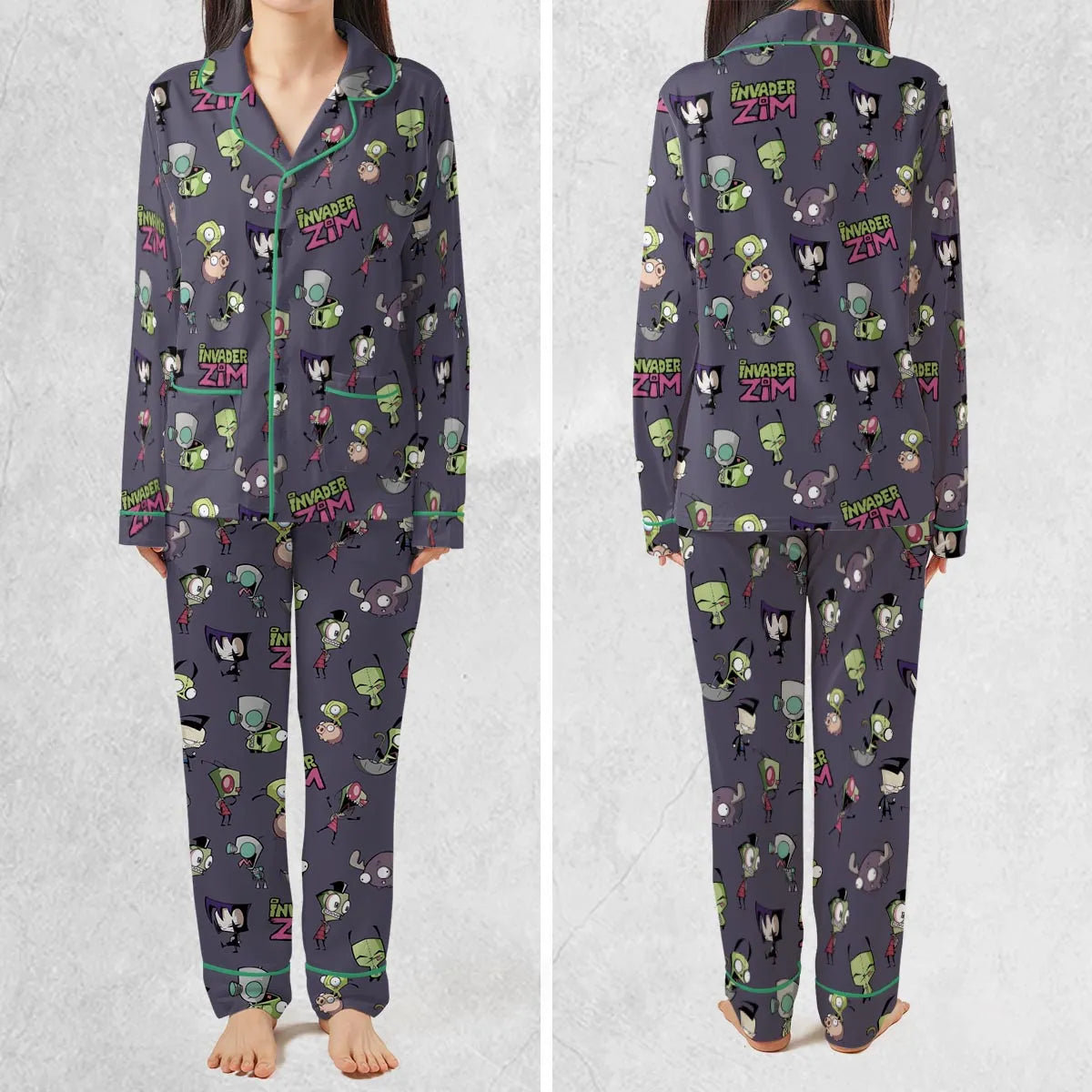 Invader Zim Pattern Pajamas Set