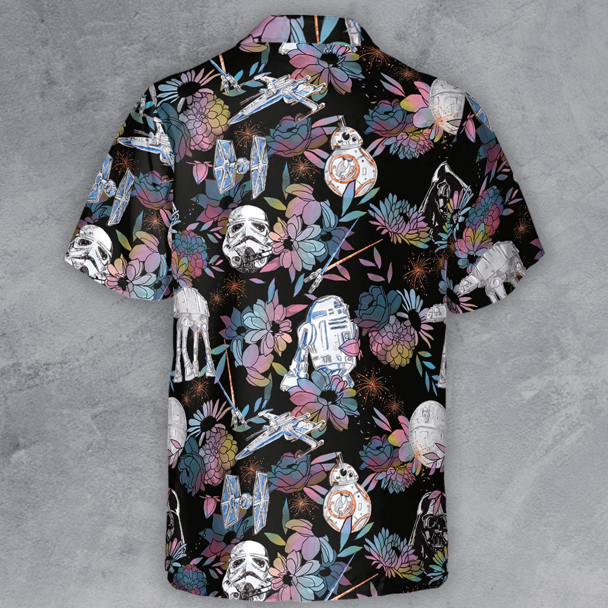Floral Wars Dark Side Star Wars Pattern Button Down Shirt