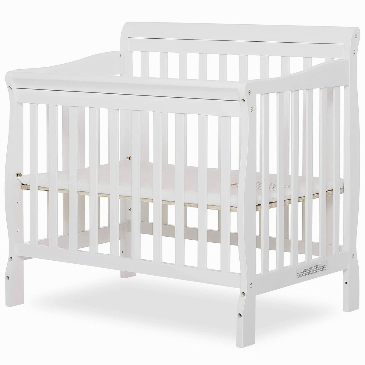 Aden 4-in-1 Convertible Mini Crib, White