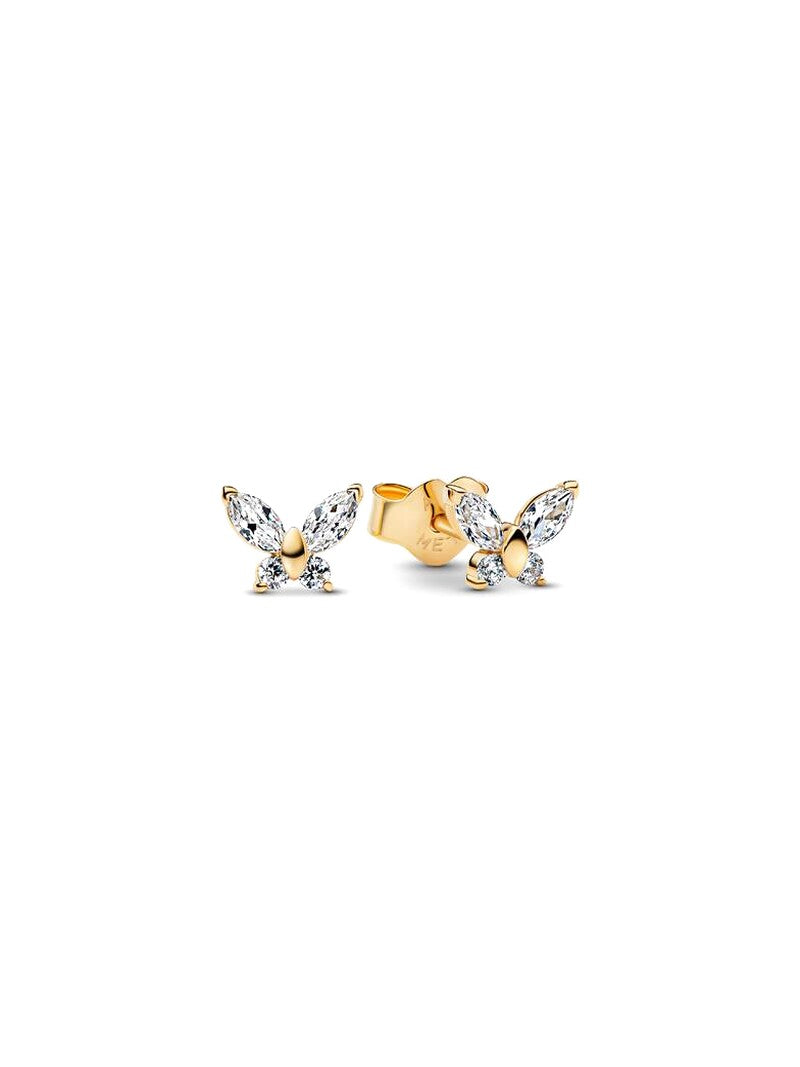 Gold-Plated Butterfly Stud Earrings