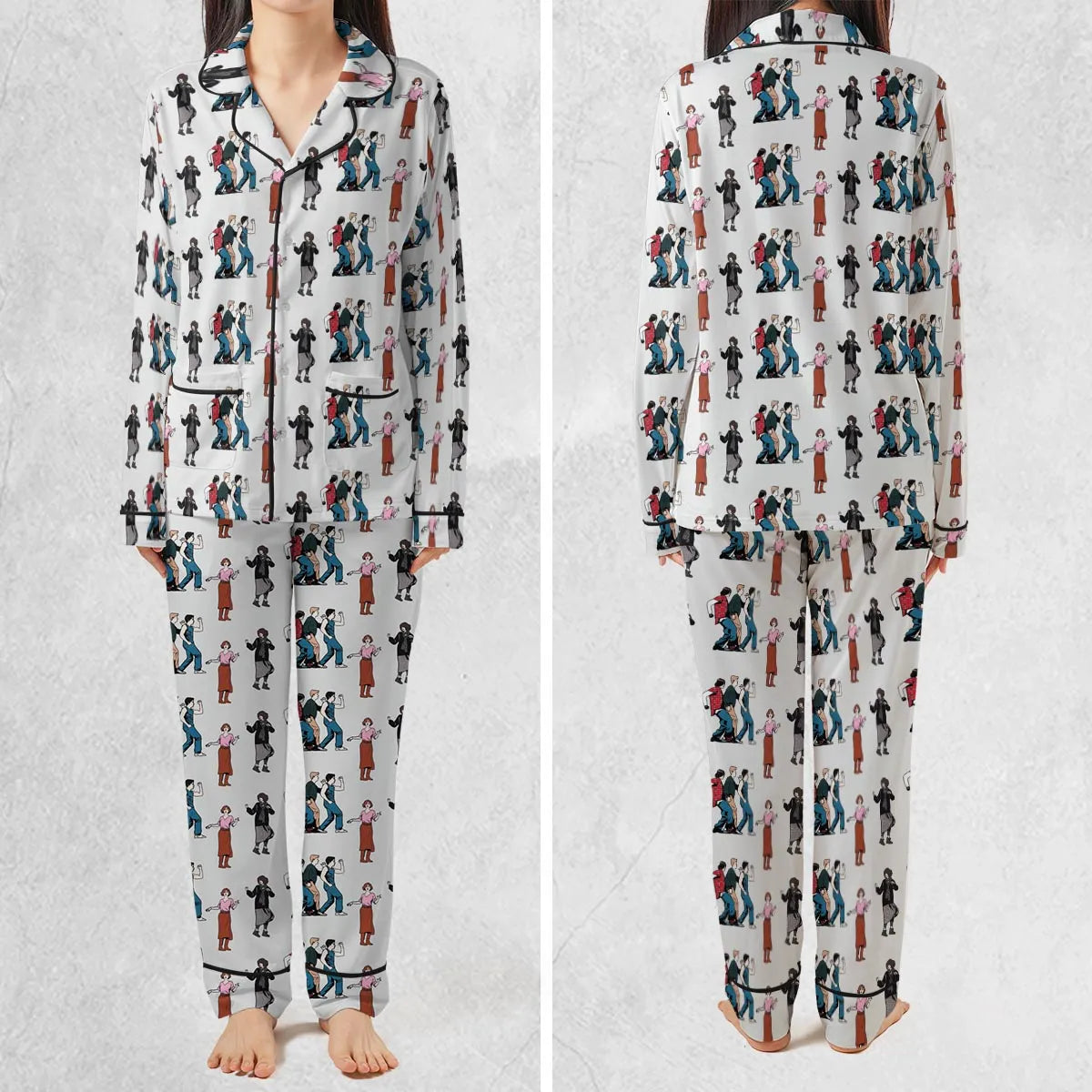 The Breakfast Club Characters Pattern Pajamas Set