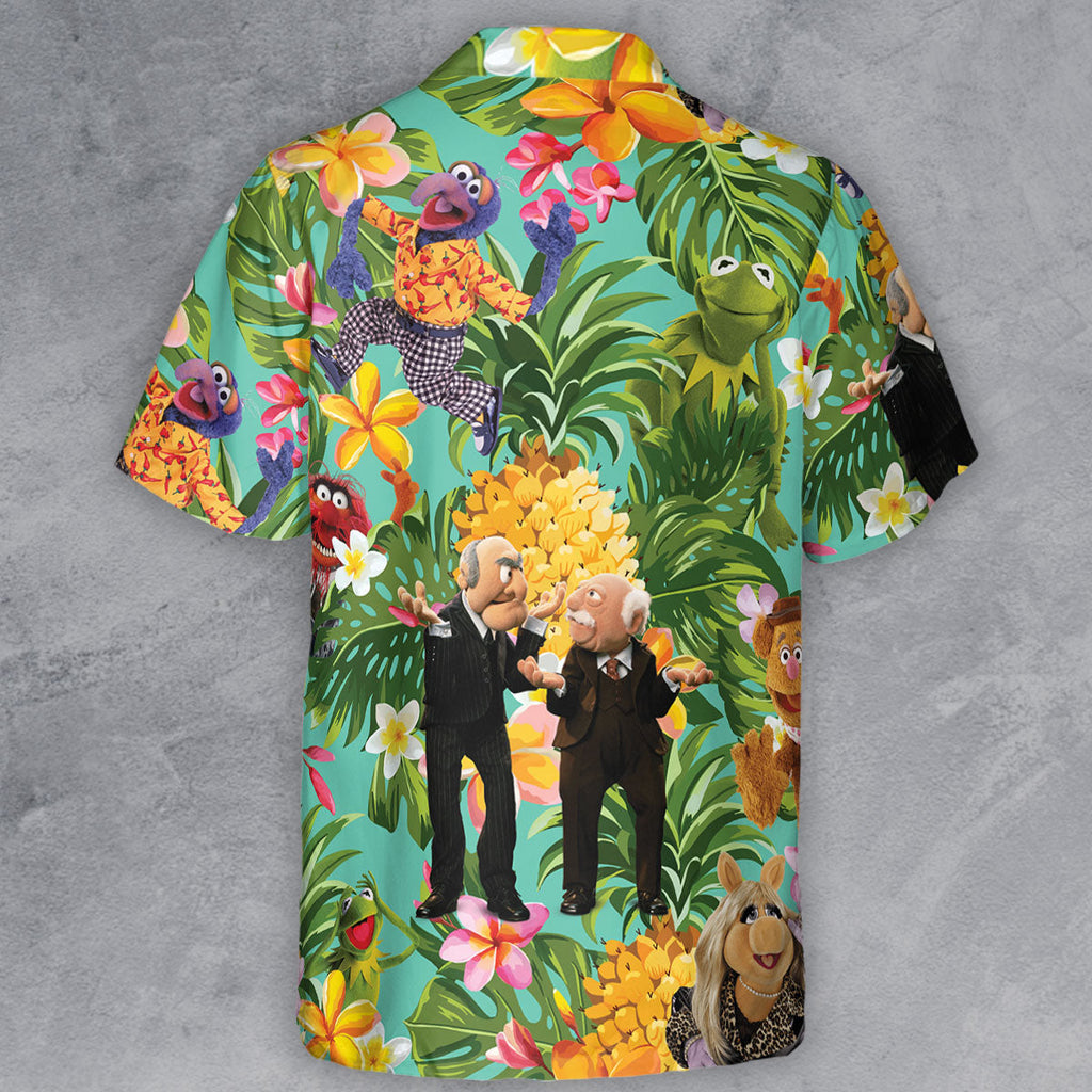 Statler And Waldorf Muppets Tropical Button Down Shirt