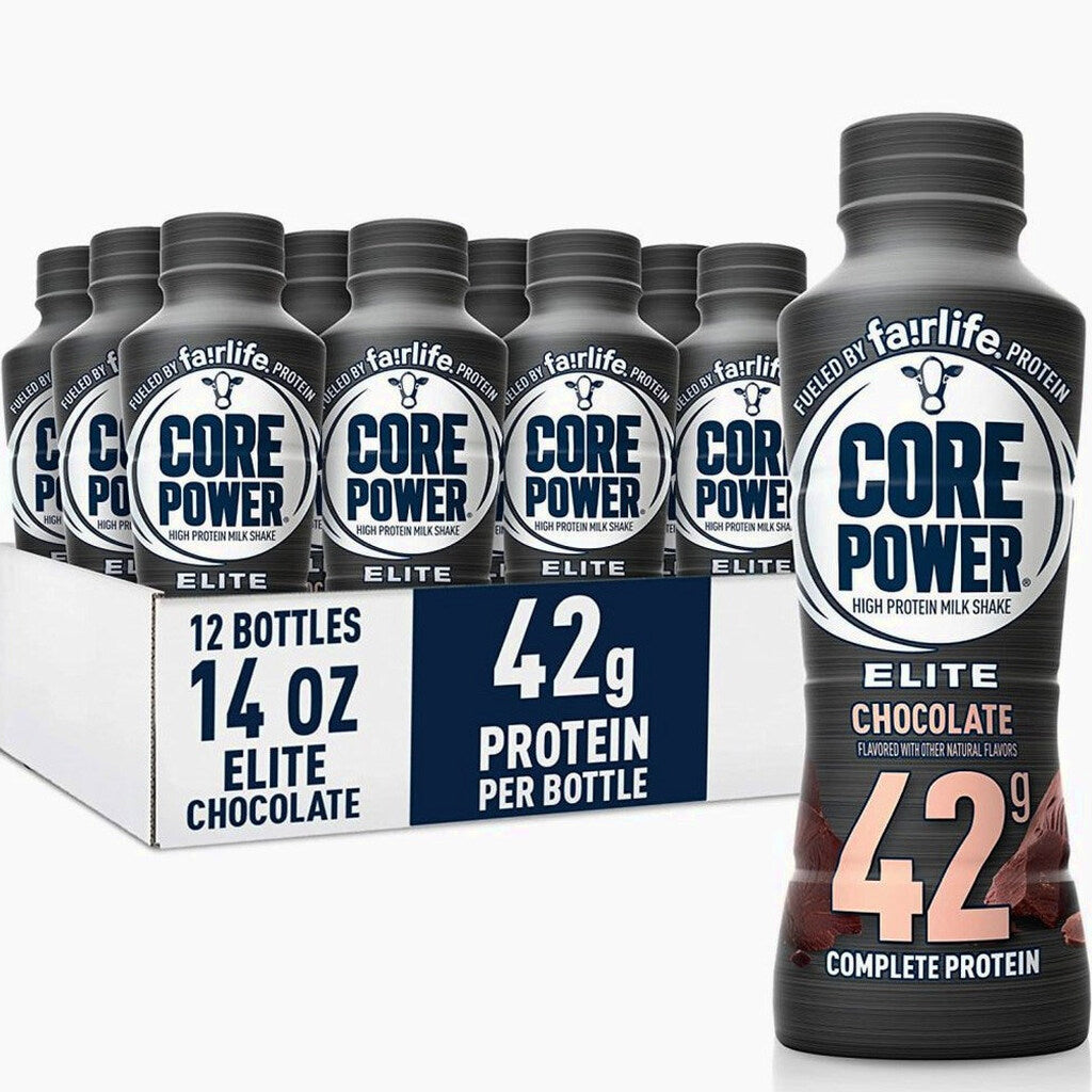 Core Power Elite Chocolate Protein Shake 42g, 14 Fl Oz, Pack Of 12