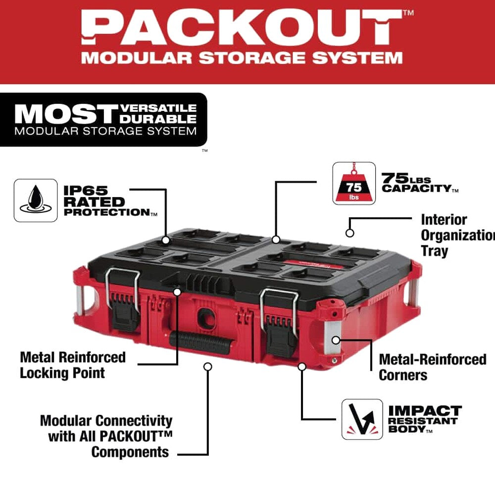 Milwaukee PACKOUT 22 in. Rolling, Large And Medium Tool Box Set - 8426-8425-8424
