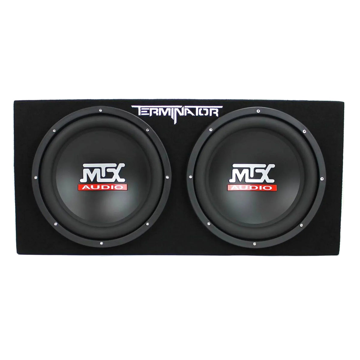 MTX Dual 12in Loaded Car Subwoofer Enclosure With Amplifier And Amp Kit - TNP212D2
