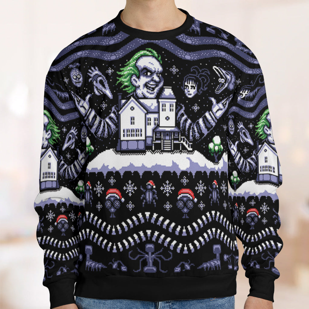 Ugly Ugly Beetlejuice Ugly Christmas Sweatshirt