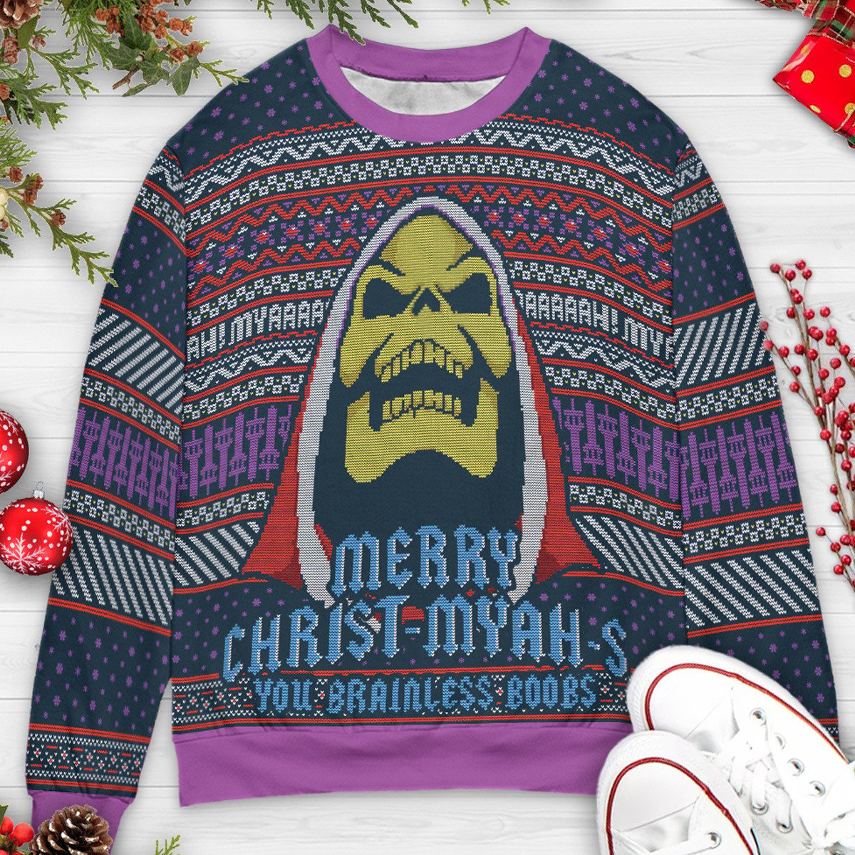 Merry ChristMyahs Masters Of The Universe Ugly Ugly Christmas Sweatshirt