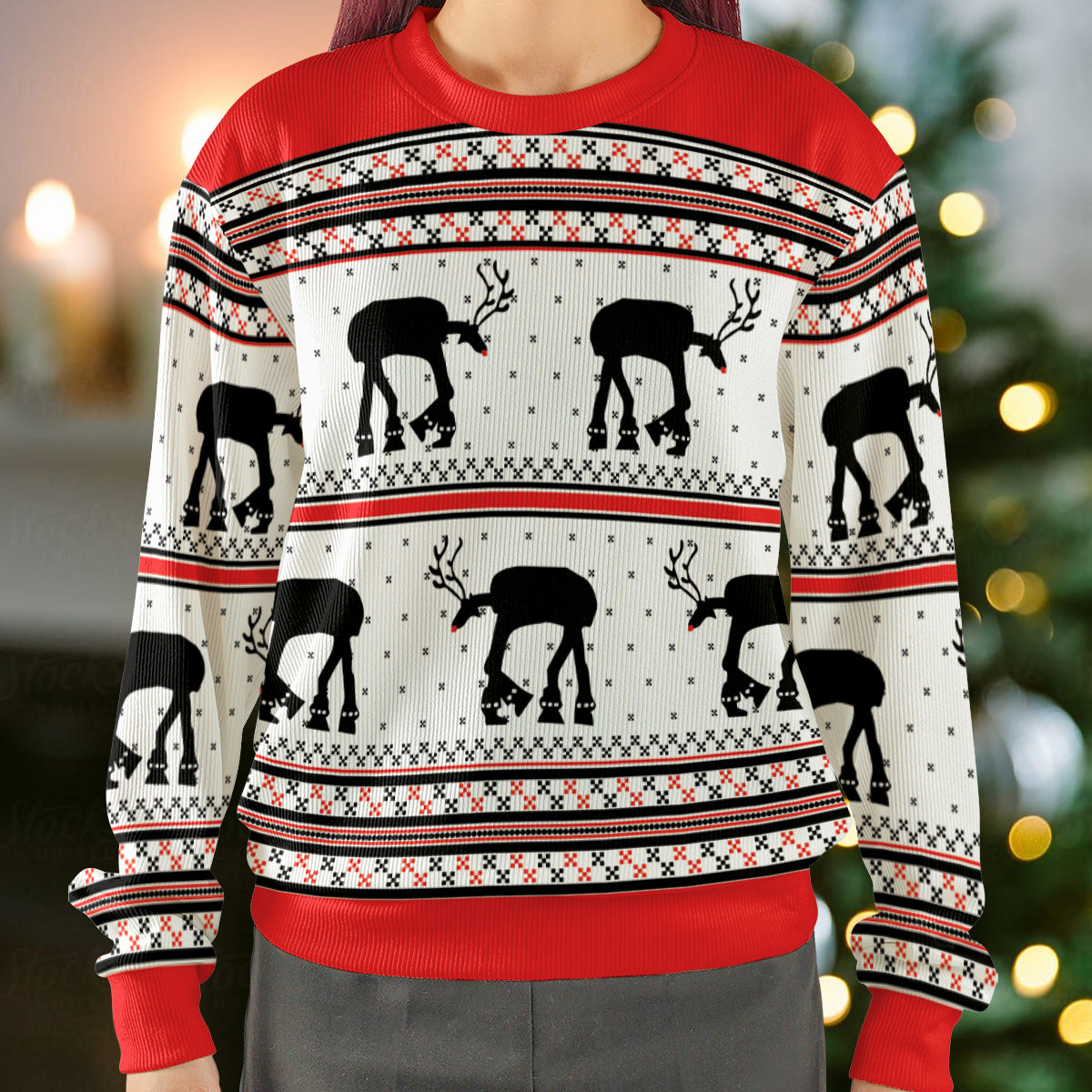 AT-AT Reindeer Ugly Christmas Sweatshirt
