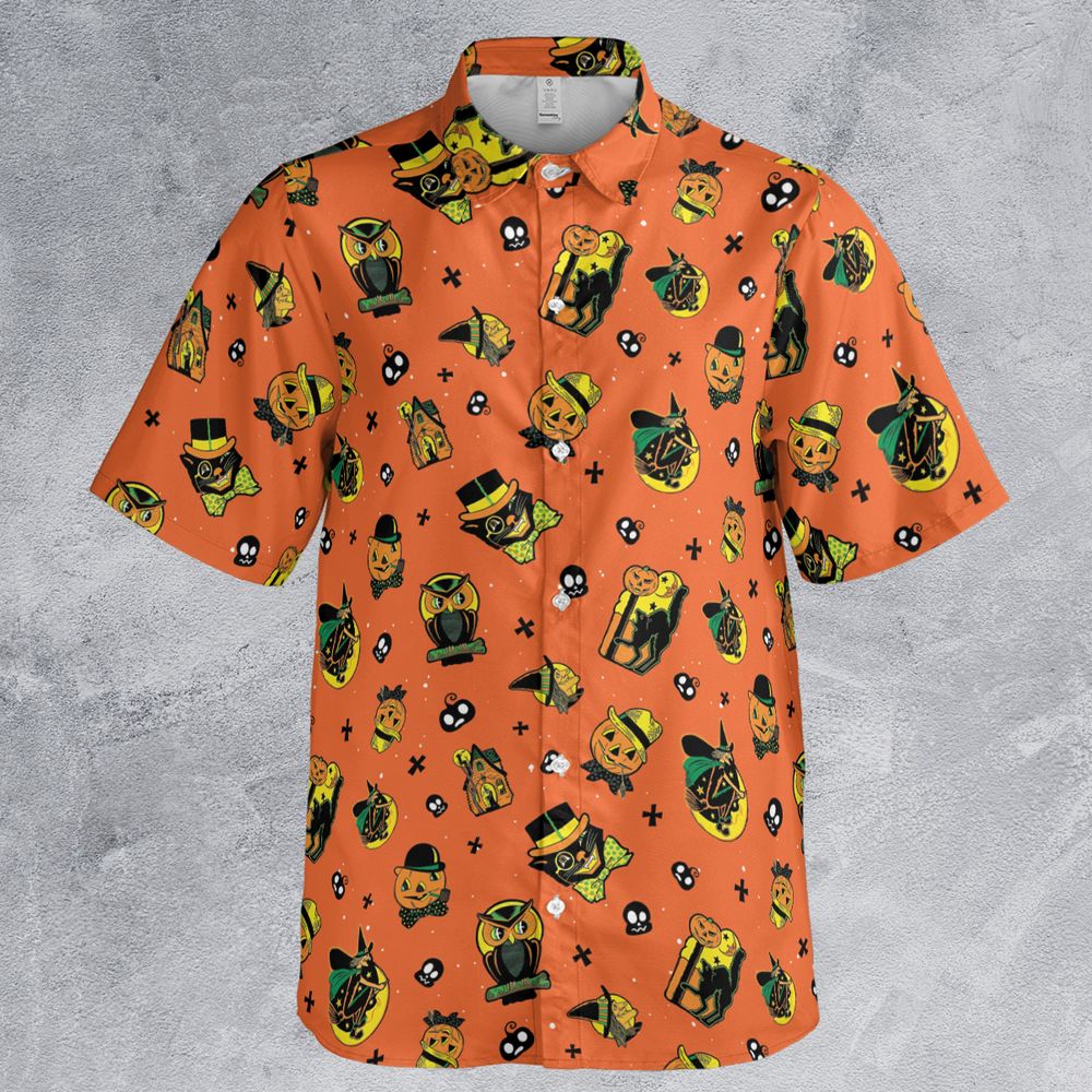 Spooky Nostalgia Decorations Button Down Shirt