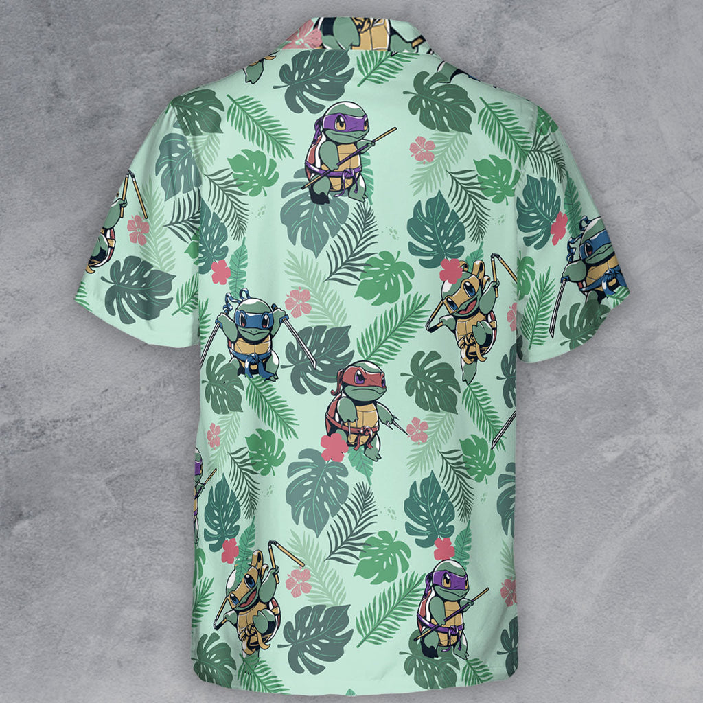 Teenage Mutant Ninja Squirtle Button Down Shirt