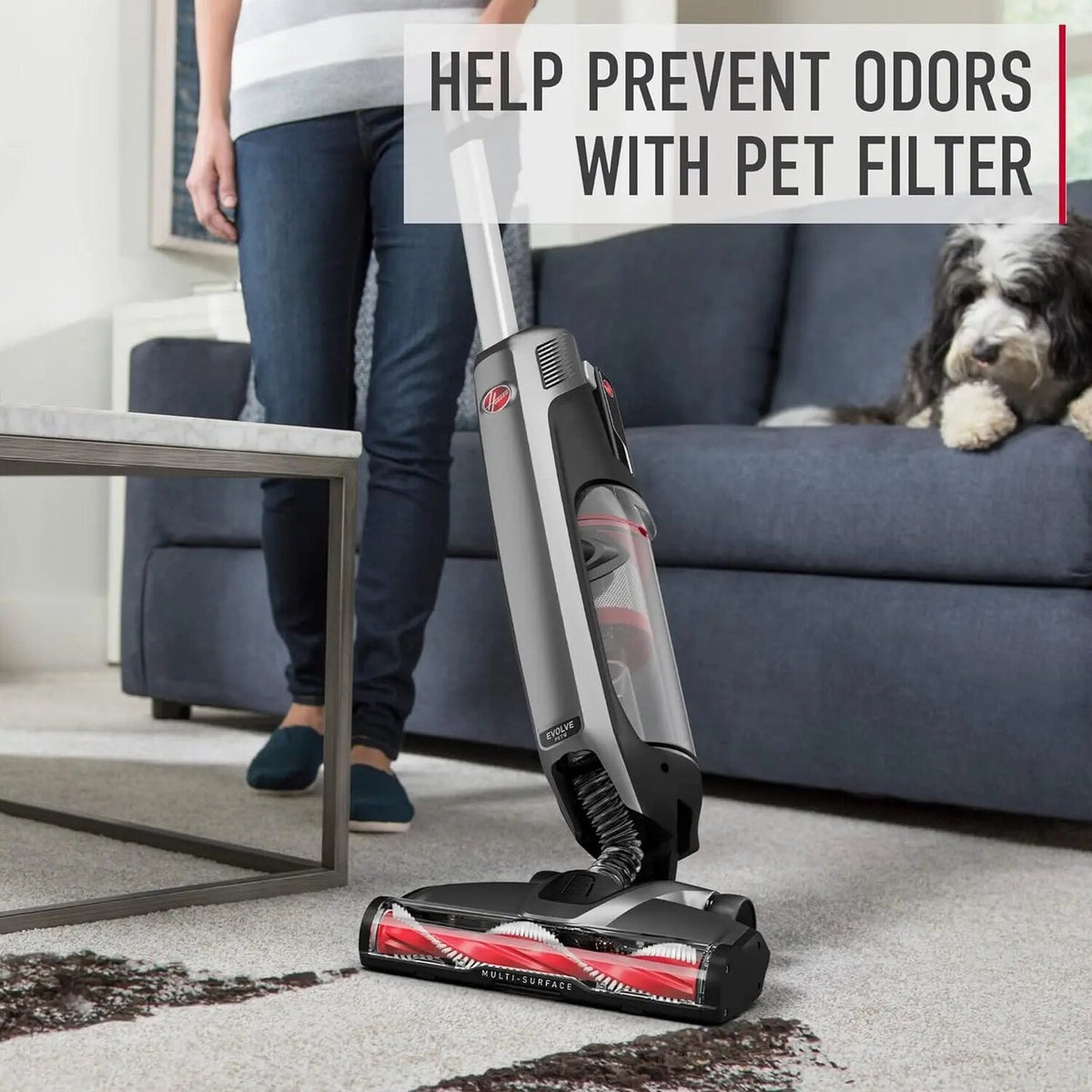 Hoover ONEPWR Evolve Pet Cordless Small Upright Vacuum Cleaner, Black - BH53422V