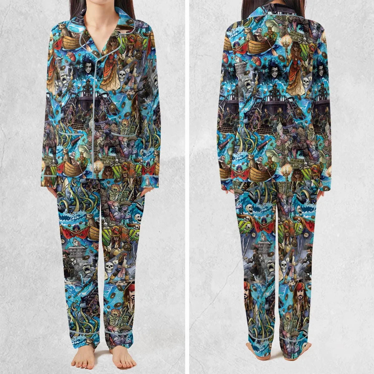 Travel And Fight Pirates of the Caribbean Pajamas Set
