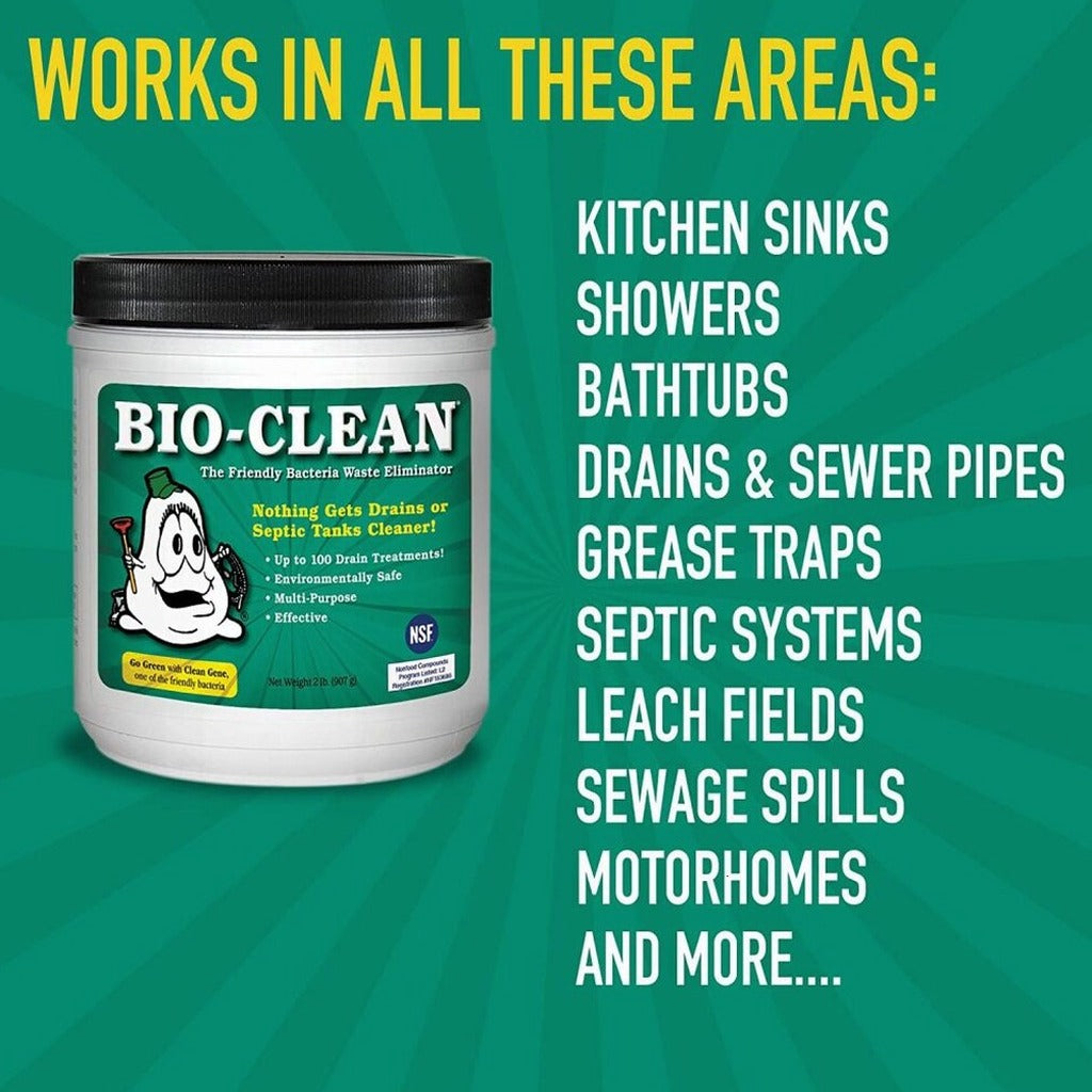 Bio-Clean Natural Drain Cleaner 2 lb - 100 Treatments