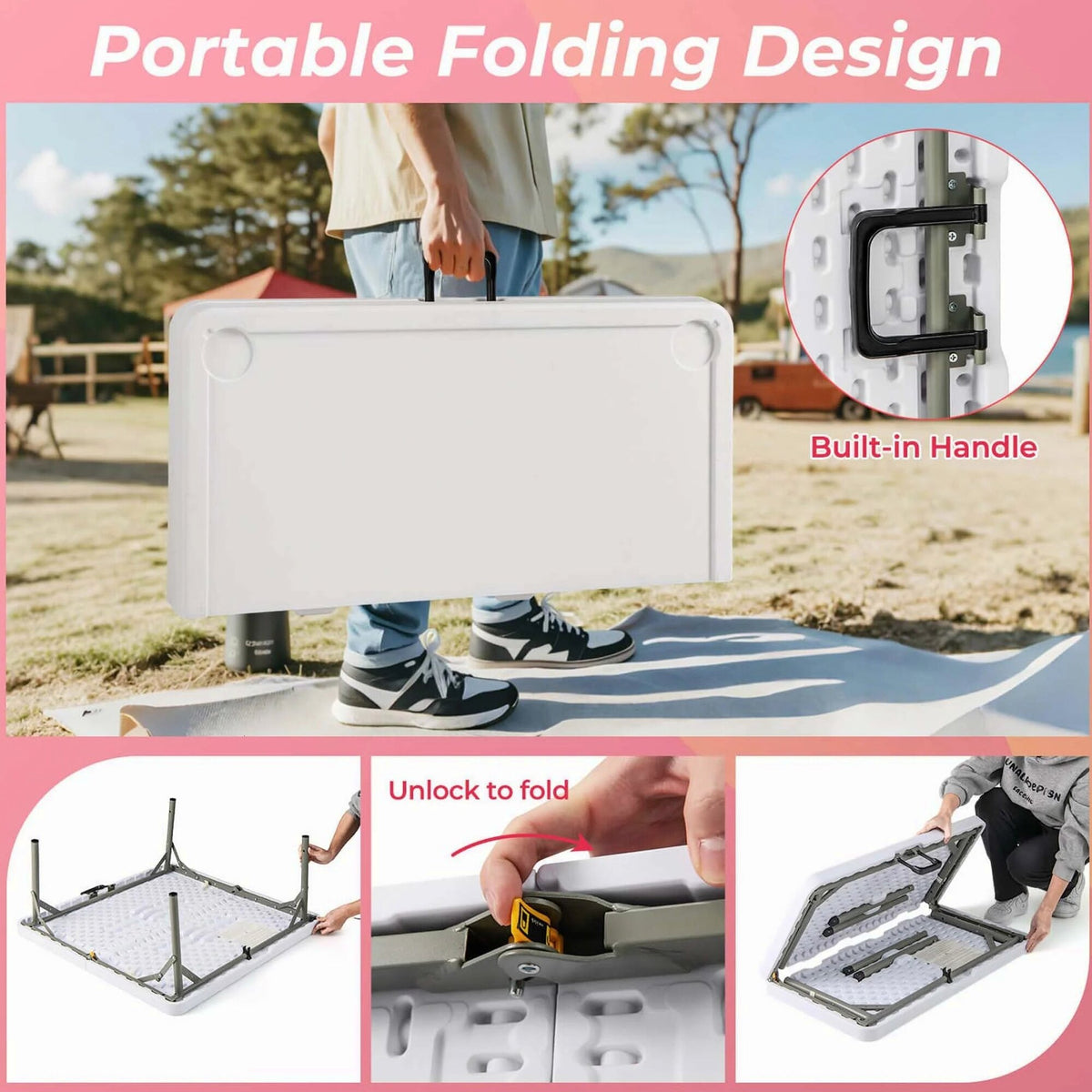 Costway Folding Mahjong Table With Cup Holders, Felt Mat And Carrying Handle - 35in x 35in x 29in