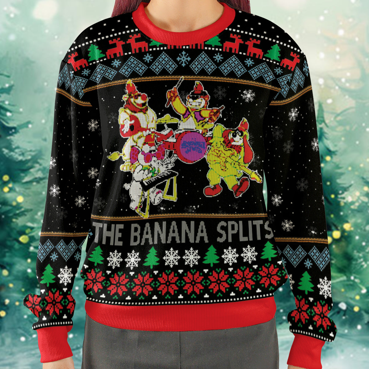 The Banana Splits Ugly Christmas Sweatshirt