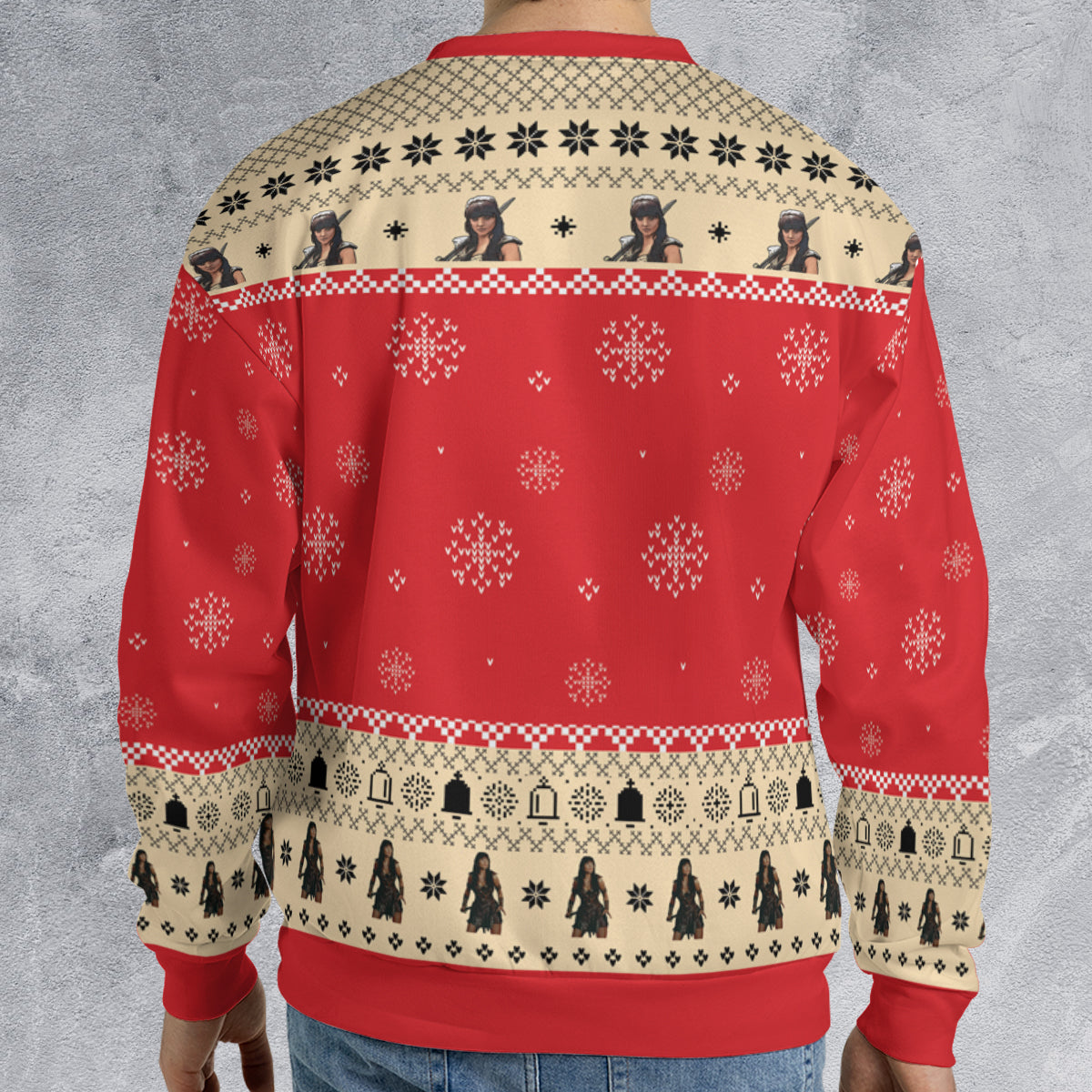 Sleigh Them All Xena Ugly Christmas Sweatshirt