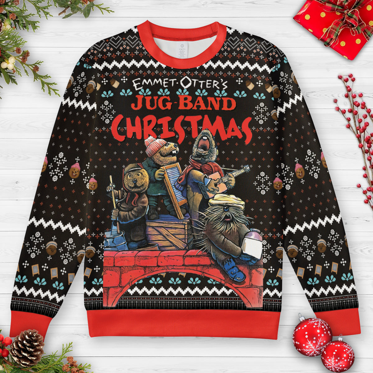 Support Your Local Jug-Band Ugly Christmas Sweatshirt
