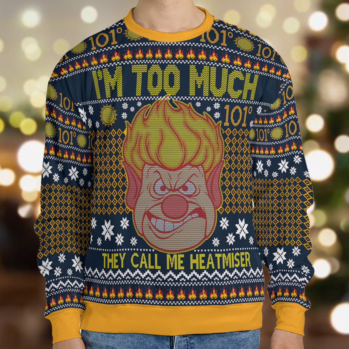 Heatmiser I'm Too Much The Year Without a Santa Claus Ugly Christmas Sweatshirt