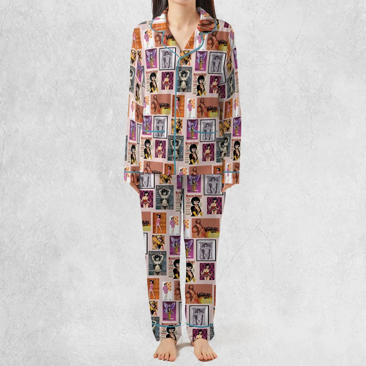 Dr. Mrs. The Monarch The Venture Bros. Magazine Poses Pajamas Set