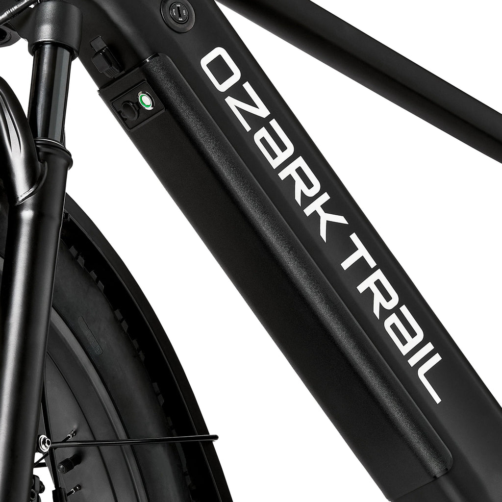 Ozark Trail Electric Fat Tire Bike, 26in, 48V, Class 2, Black, Fits Riders 5ft 2in - 6ft 1in - M.3 Ranger+