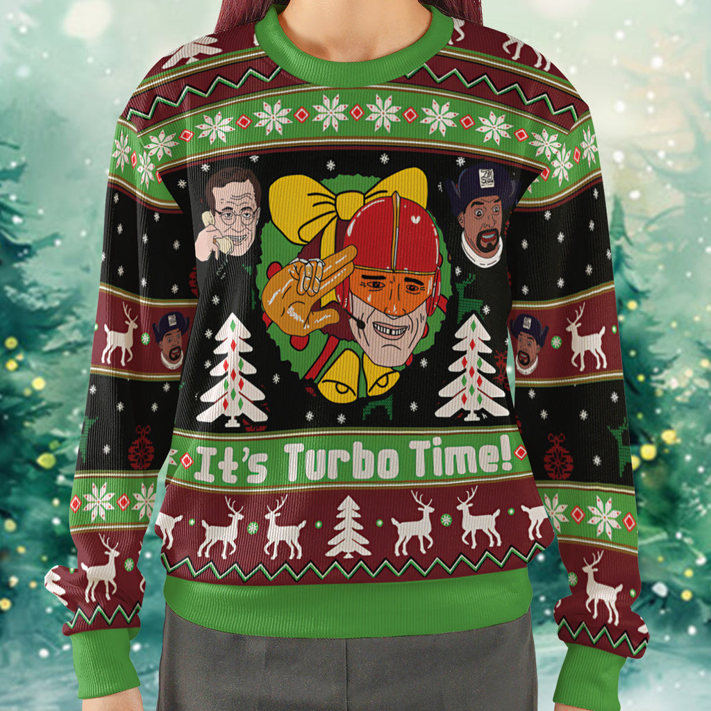It's Turbo Time Ugly Christmas Sweatshirt