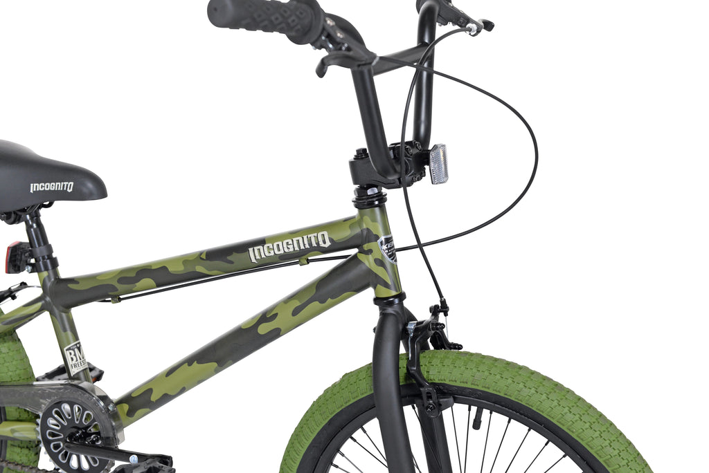 Kent BMX Kids Bicycle 20in Green Camouflage - Incognito