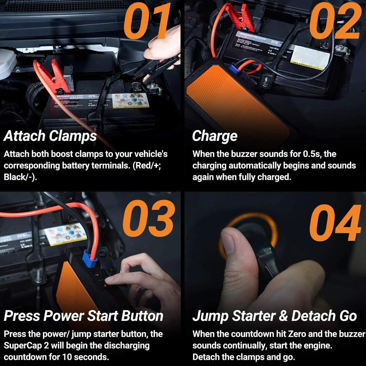 Autowit Battery-Less Portable Car Jump Starter With Carrying Case - SuperCap 2