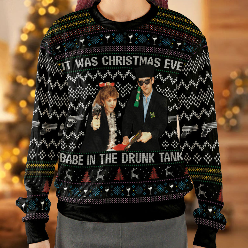 Eve in the Drunk Tank… Again Ugly Christmas Sweatshirt
