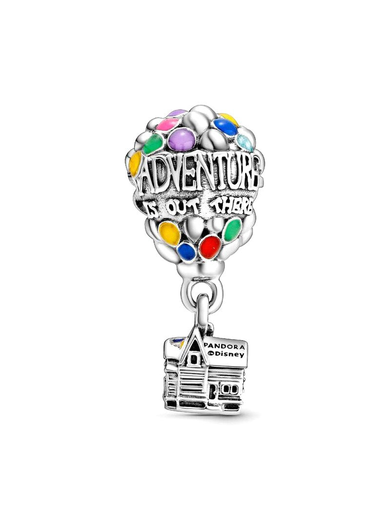 House With Colorful Balloons Dangle Charm