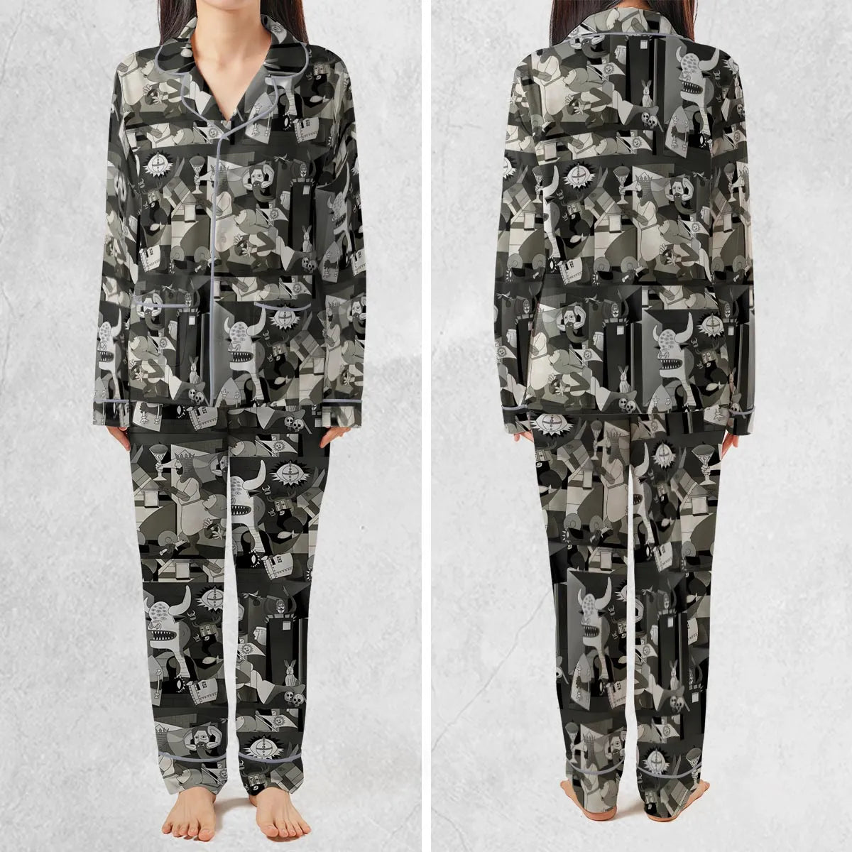 Monty Picasso Style Art Pajamas Set