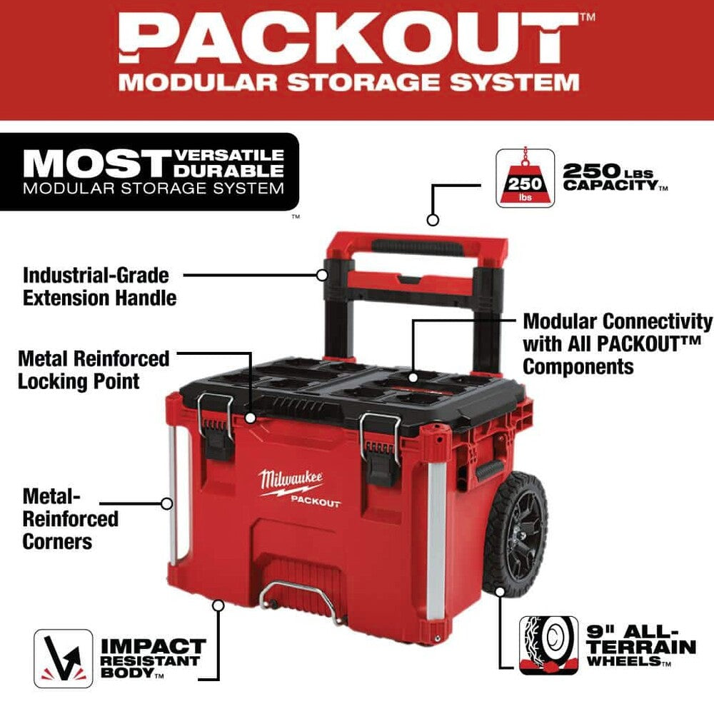 Milwaukee PACKOUT 22 in. Rolling, Large And Medium Tool Box Set - 8426-8425-8424