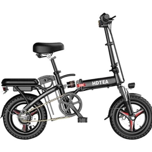 Folding Electric Bike 250W, 14 Inch, LCD Display, Removable Battery, Dual Disc Brake, Black