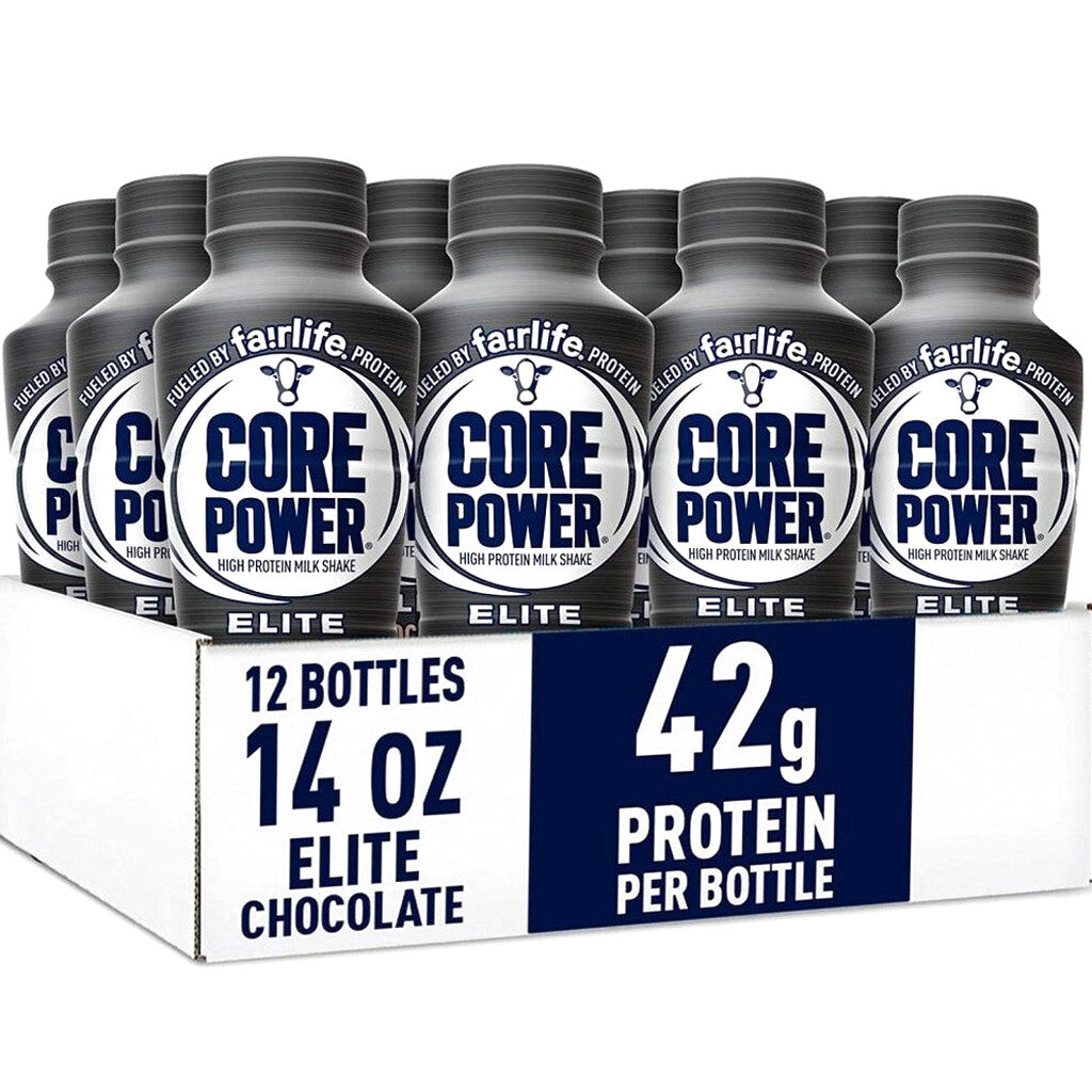 Core Power Elite Chocolate Protein Shake 42g, 14 Fl Oz, Pack Of 12