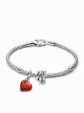 Heart, Arrow and Chain Charm Bracelet Set