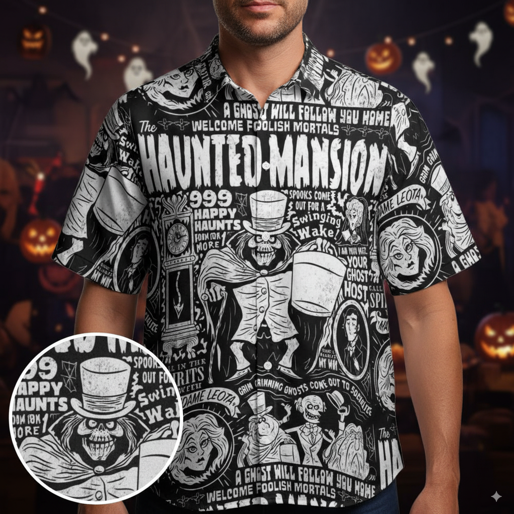 Spookshow Haunted Mansion Button Down Shirt