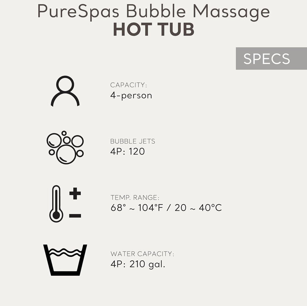 INTEX PureSpa Bubble Massage Spa Set, 4 Person, 77in x 28in - 28425EH