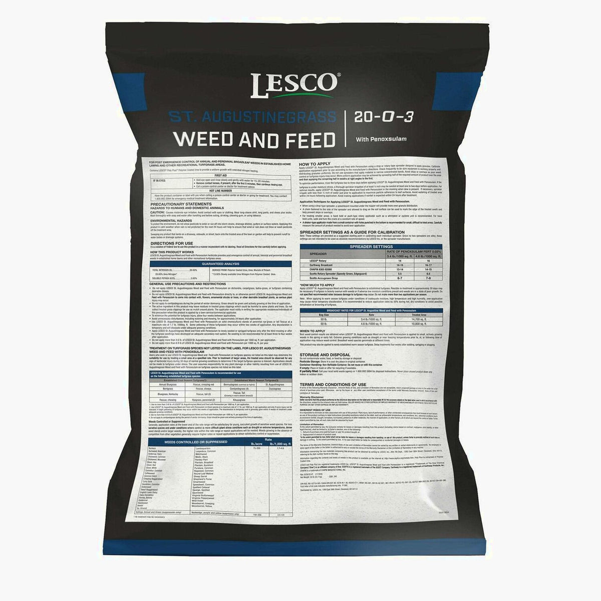 Lesco 20-0-3 Weed & Feed, 14700 Sq Ft - 707003