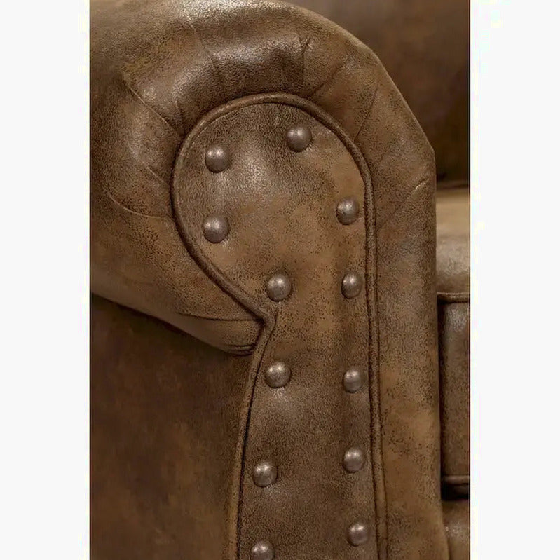 Sedona Sofa With Faux Leather Microfiber Upholstery - 88 W