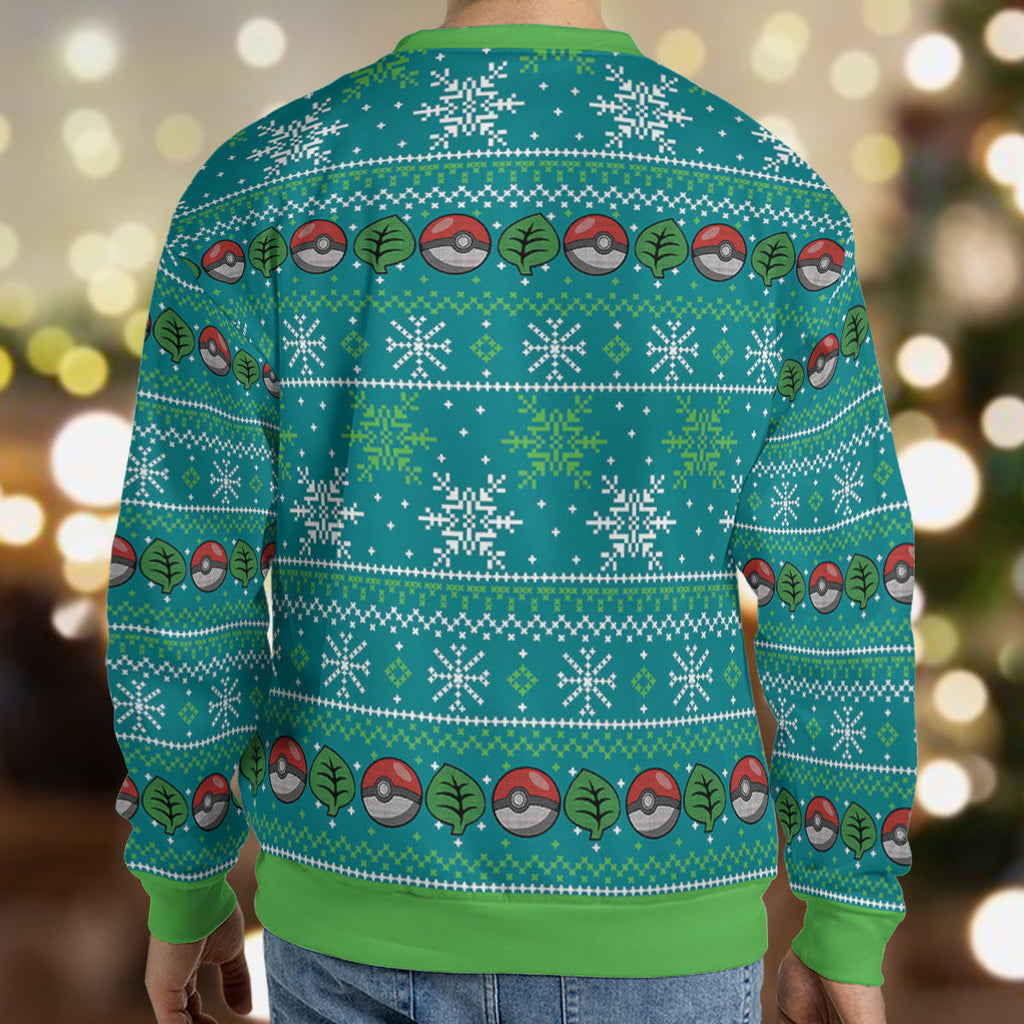 Santa's 001 Helper Bulbasaur Ugly Christmas Sweatshirt
