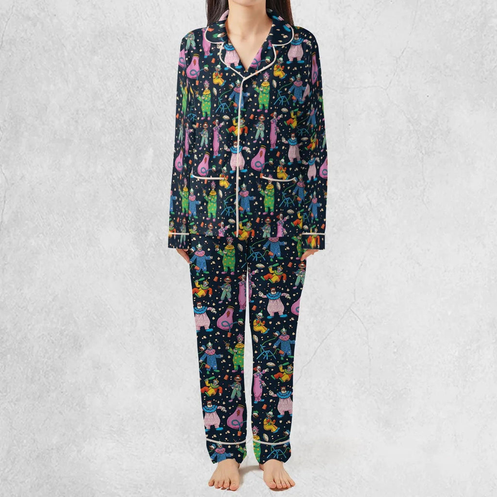 Clowns Popcorn Killer Klowns from Outer Space Pattern Pajamas Set