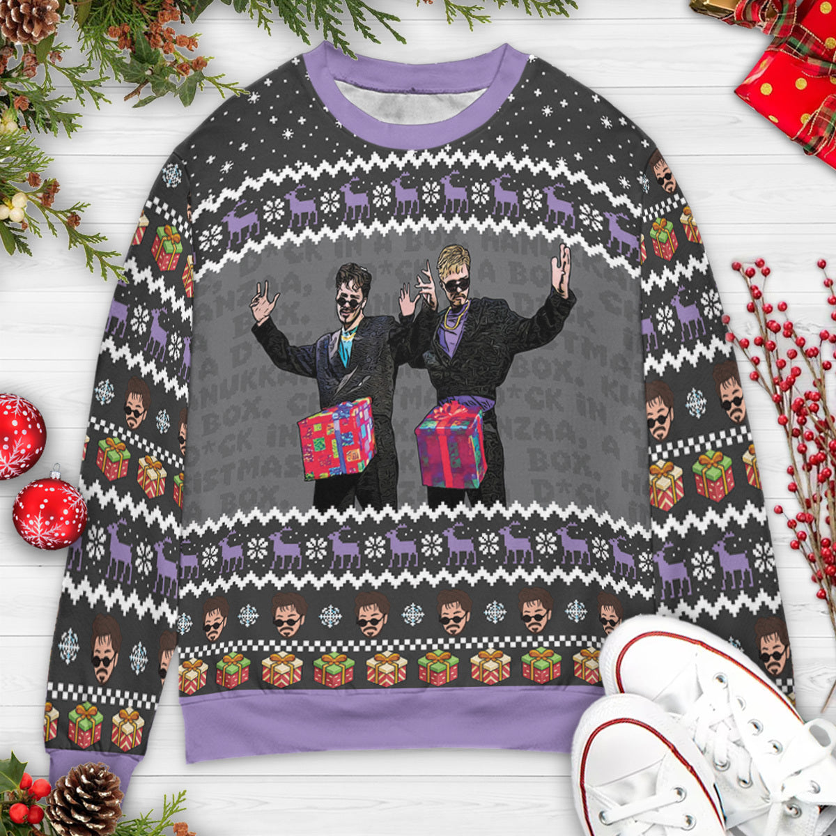 D in the Box Christmas SNL Ugly Christmas Sweatshirt