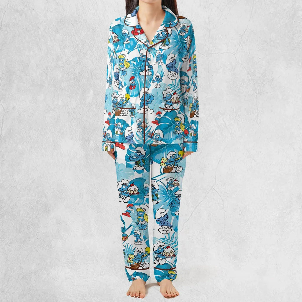 The Smurfs Pattern Pajamas Set