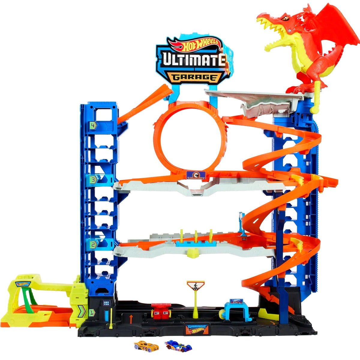 Hot Wheels City Ultimate Garage Playset With 2 Die-Cast Cars, Storage For 50+ Cars, Child Age 4-8