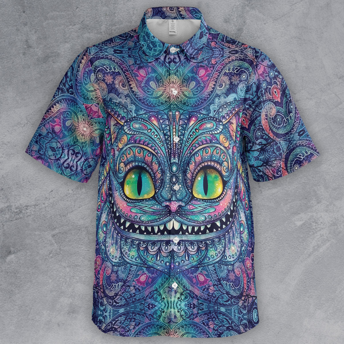 Cheshire Cat Alice In Wonderland Button Down Shirt