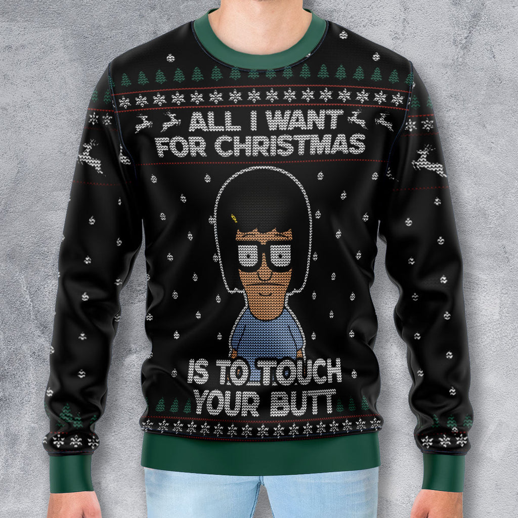 Tina Belcher Style Ugly Christmas Sweatshirt