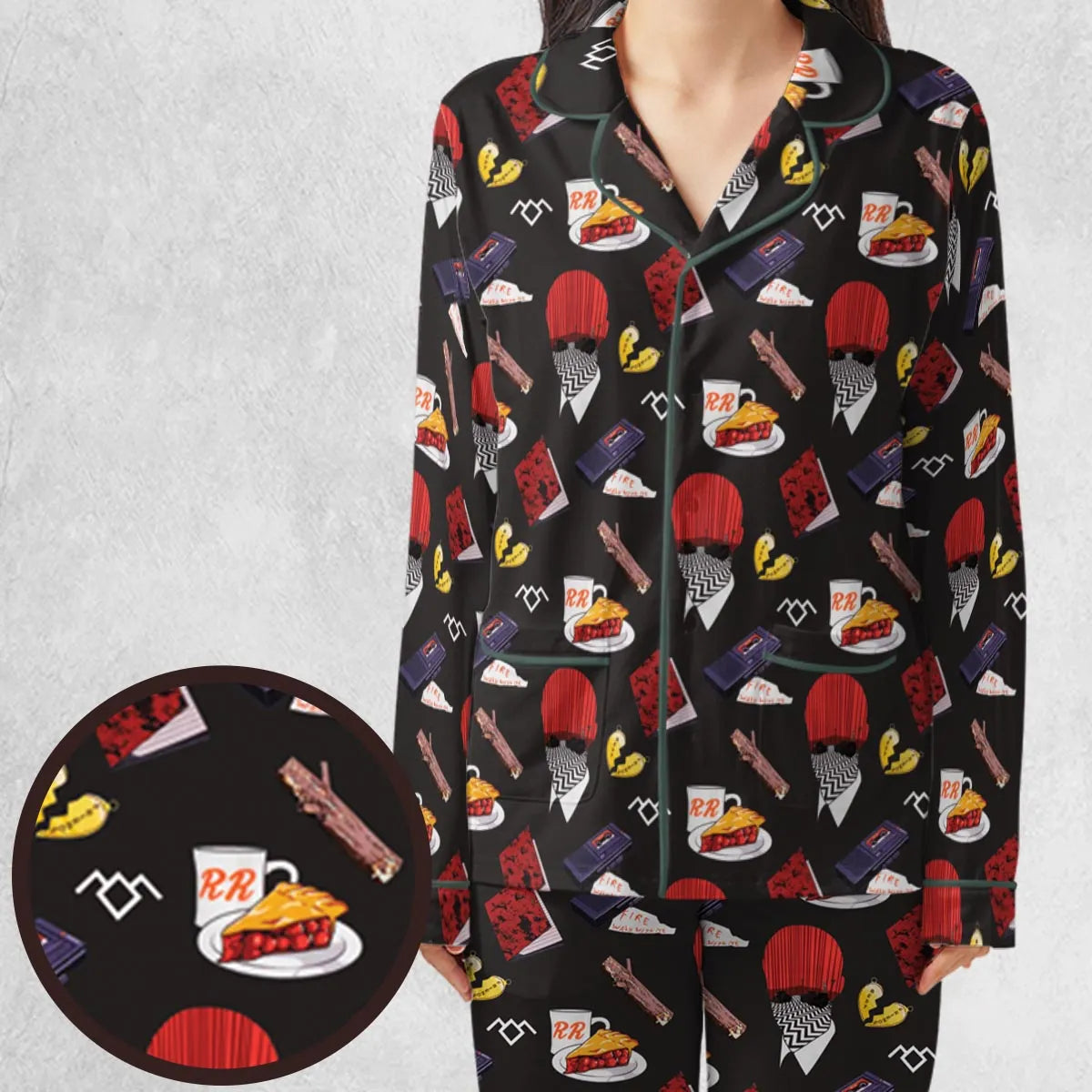 Twin Peaks Pattern Pajamas Set
