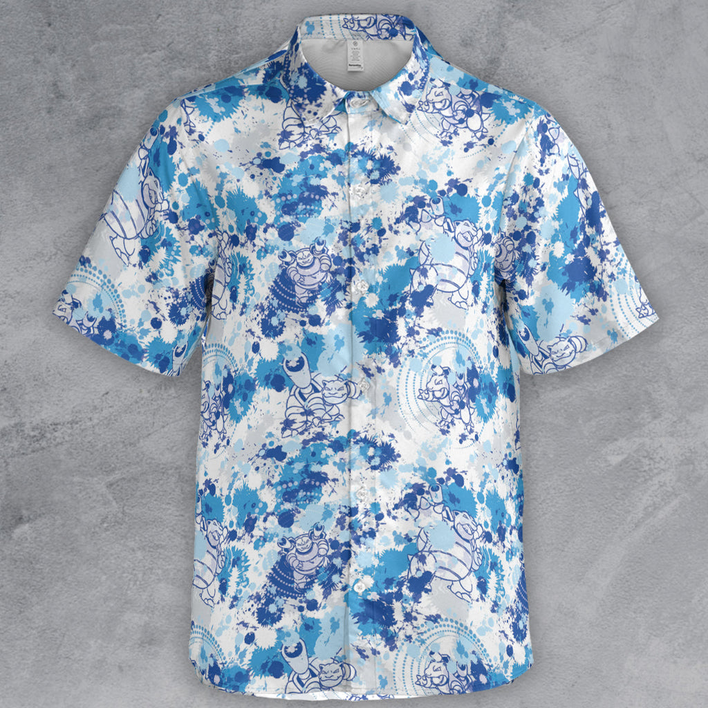 Blastoise Power Button Down Shirt